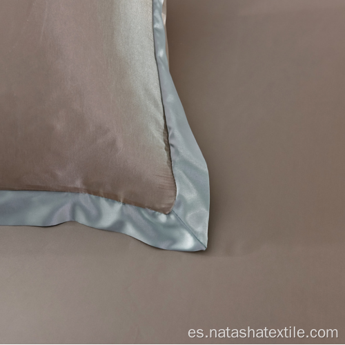 Funda de almohada de seda lavada de color puro de verano